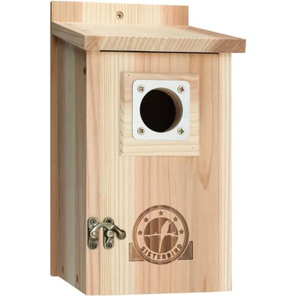 Bird Houses for Outside 1-1/2” Entrance Hole Cedar Birdhouses with Metal Guard